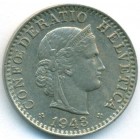 Швейцария, 20 раппенов 1943 год