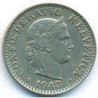 Швейцария, 20 раппенов 1943 год
