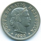 Швейцария, 20 раппенов 1924 год