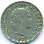 Швейцария, 20 раппенов 1943 год