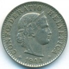 Швейцария, 20 раппенов 1944 год