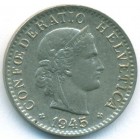 Швейцария, 20 раппенов 1945 год