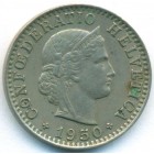 Швейцария, 20 раппенов 1950 год