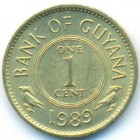 Гайана, 1 цент 1989 год (UNC)