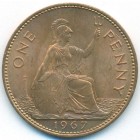 Великобритания, 1 пенни 1967 год (UNC)