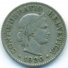 Швейцария, 10 раппенов 1920 год