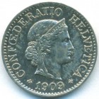 Швейцария, 10 раппенов 1909 год (AU)