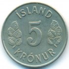 Исландия, 5 крон 1969 год (UNC)