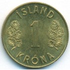 Исландия, 1 крона 1963 год (UNC)