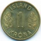 Исландия, 1 крона 1973 год (UNC)