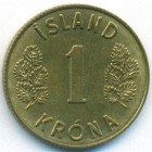 Исландия, 1 крона 1973 год (UNC)