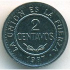 Боливия, 2 сентаво 1987 год (UNC)