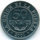 Боливия, 50 сентаво 2001 год (UNC)