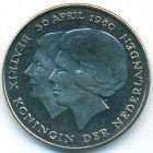 Нидерланды, 1 гульден 1980 год (UNC)