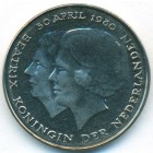 Нидерланды, 1 гульден 1980 год (UNC)