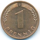ФРГ, 1 пфенниг 1950 год D (UNC)