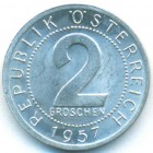 Австрия, 2 гроша 1957 год (UNC)