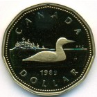Канада, 1 доллар 1989 год (PROOF)