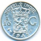 Нидерландская Восточная Индия, 1/10 гульдена 1942 год S (UNC)