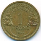 Французская Западная Африка, 1 франк 1944 год