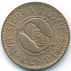 Сьерра-Леоне, 1/2 цента 1964 год (UNC)