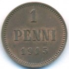 Княжество Финляндия, 1 пенни 1915 год (UNC)