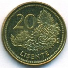 Лесото, 20 лисенте 1998 год (UNC)
