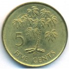 Сейшельские острова, 5 центов 1982 год (UNC)