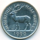 Маврикий, 1/2 рупии 1990 год (UNC)