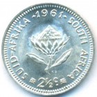 ЮАР, 2-1/2 цента 1961 год (UNC)