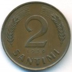 Латвия, 2 сантима 1939 год