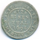 Королевство Саксония-Альбертина, 1/12 талера 1694 год