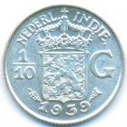 Нидерландская Восточная Индия, 1/10 гульдена 1939 год (UNC)