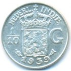 Нидерландская Восточная Индия, 1/10 гульдена 1939 год (AU)