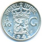 Нидерландская Восточная Индия, 1/10 гульдена 1942 год S (UNC)