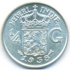 Нидерландская Восточная Индия, 1/4 гульдена 1938 год (UNC)