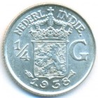 Нидерландская Восточная Индия, 1/4 гульдена 1938 год (UNC)