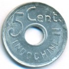 Французский Индокитай, 5 центов 1943 год (UNC)