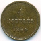 Гернси, 4 дубля 1864 год