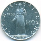 Ватикан, 10 лир 1958 год (UNC)
