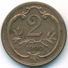 Австрия, 2 геллера 1909 год