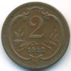Австрия, 2 геллера 1912 год