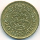 Дания, 20 крон 1991 год