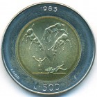Сан-Марино, 500 лир 1983 год (UNC)