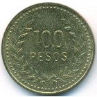 Колумбия, 100 песо 1992 год (AU)