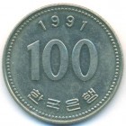 Южная Корея, 100 вон 1991 год