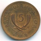 Уганда, 5 центов 1966 год (PROOF)