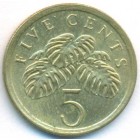 Сингапур, 5 центов 1989 год (UNC)