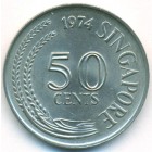 Сингапур, 50 центов 1974 год (UNC)