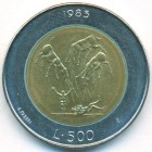 Сан-Марино, 500 лир 1983 год (UNC)